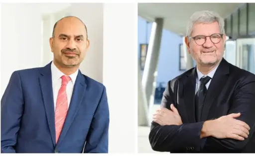 Die Präsidenten von DAAD und Humboldt-Stiftung: Prof. Dr. Joybrato Mukherjee (links) und Prof. Dr. Robert Schlögl (rechts)