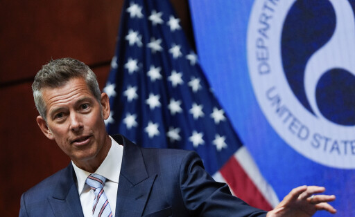 Transportation Secretary Sean Duffy speaks during a news conference on new drone regulations, Tuesday, Aug. 5, 2025.