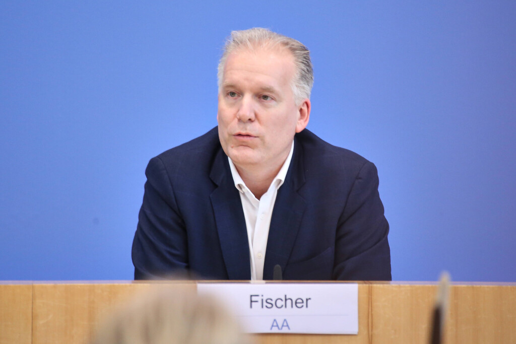 Berlin, Deutschland, 03.03.2025: Bundespressekonferenz: Regierungspressekonferenz: Sebastian Fischer (Auswärtiges Amt) *** Berlin, Germany, 03 03 2025 Federal Press Conference Government Press Conference Sebastian Fischer Federal Foreign Office Copyright: xdtsxNachrichtenagenturx dts_61625