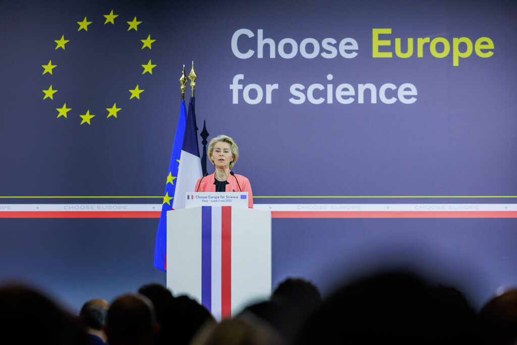 EU-Kommissionspräsidentin Ursula von der Leyen bei der Vorstellung des Programms Choose Europe for Science