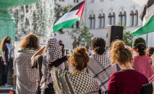 Pro-palästinensische Demonstration an der LMU München im Juni 2025