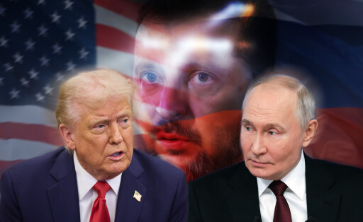 FOTOMONTAGE: US Praesident Donald TRUMP (li) kannn sich ein Treffen mit Russlands Praesident Wladimir PUTIN vorstellen. Moeglicherweise auch mit Wolodymyr Selenskyj.