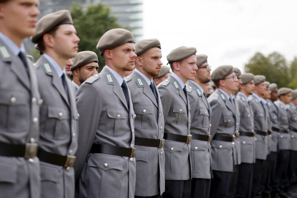 Soldaten beim Gelöbnis Anfang September in Düsseldorf.