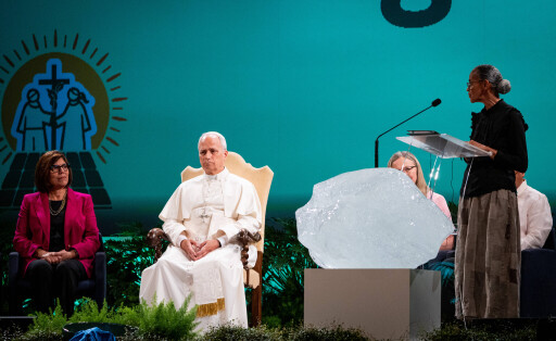 Pope Leo XIV attends the International conference Raising Hope for Climate Justice , in Castel Gandolfo, Italy on 01 November 2025. Marina Silva delivers his speech at the International conference Raising Hope for Climate Justice , in Castel Gandolfo, Italy on 01 November 2025., Credit:Stefano Costantino TTL Avalon Italy, Castel Gandolfo