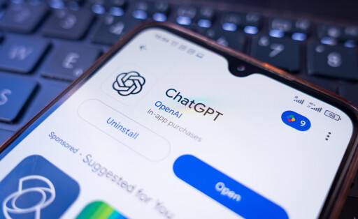 Close up of ChatGPT app on a mobile phone display,, the most popular ai chatbot, created by Open AI.