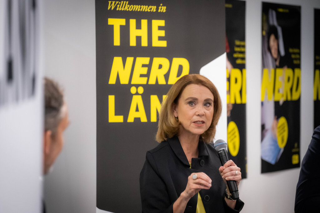 Petra Olschowski am 25.04.2024 bei der Vorstellung einer Fachkräfte-Kampagne in der DHBW. Eine Initiative des Ministeriums f. Wissenschaft, Forschung und Kunst Stuttgart Baden-Württemberg Deutschland