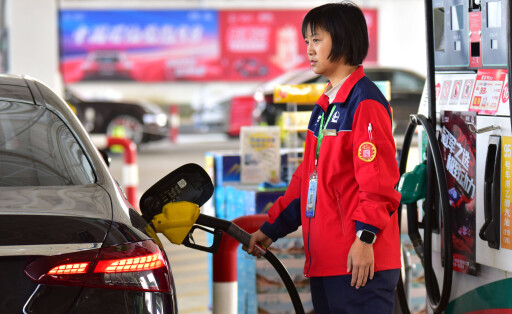 Tankwärtin in Fuyang City, Anhui Province