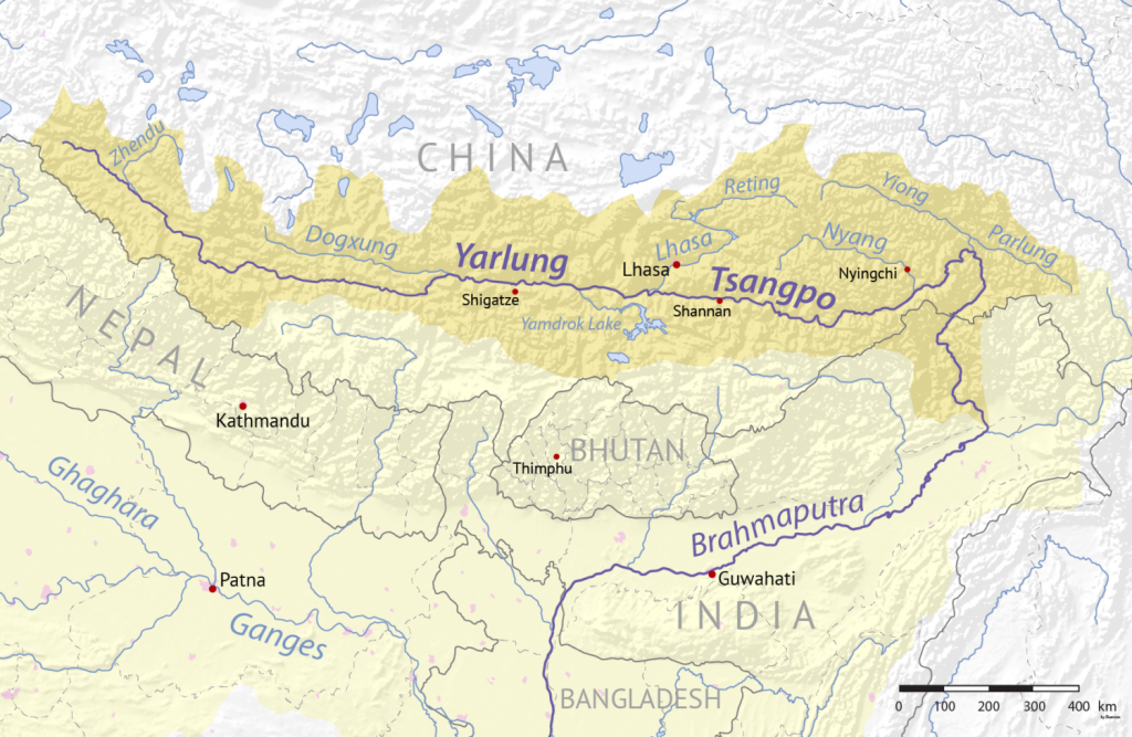 Yarlung-Tsangpo-Karte