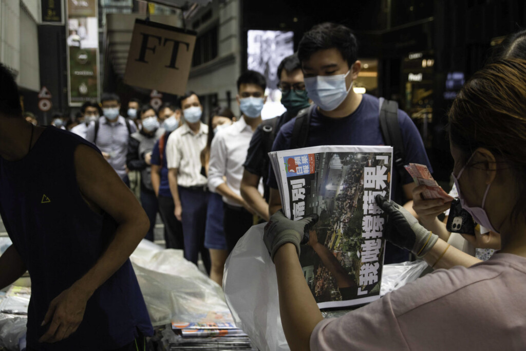 Hongkong Schlangen für Apple Daily