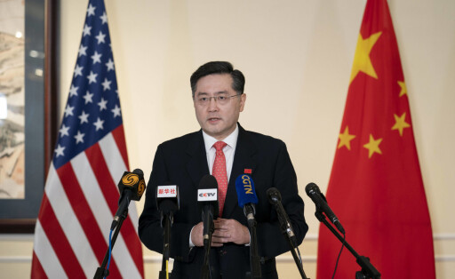 210729 -- WASHINGTON, July 29, 2021 -- China s new Ambassador to the United States Qin Gang makes remarks to Chinese and U.S. media upon arrival in the United States on July 28, 2021. U.S.-QIN GANG-MEDIA-SPEECH LiuxJie PUBLICATIONxNOTxINxCHN