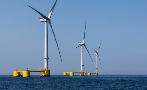 Schwimmende Windräder