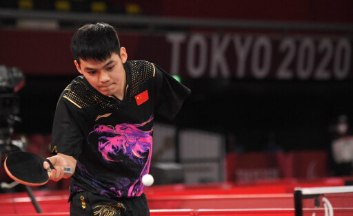6637068 30.08.2021 China s Zhao Shuai competes against Ukraine s Viktor Didukh in the men s singles class 8 gold medal T