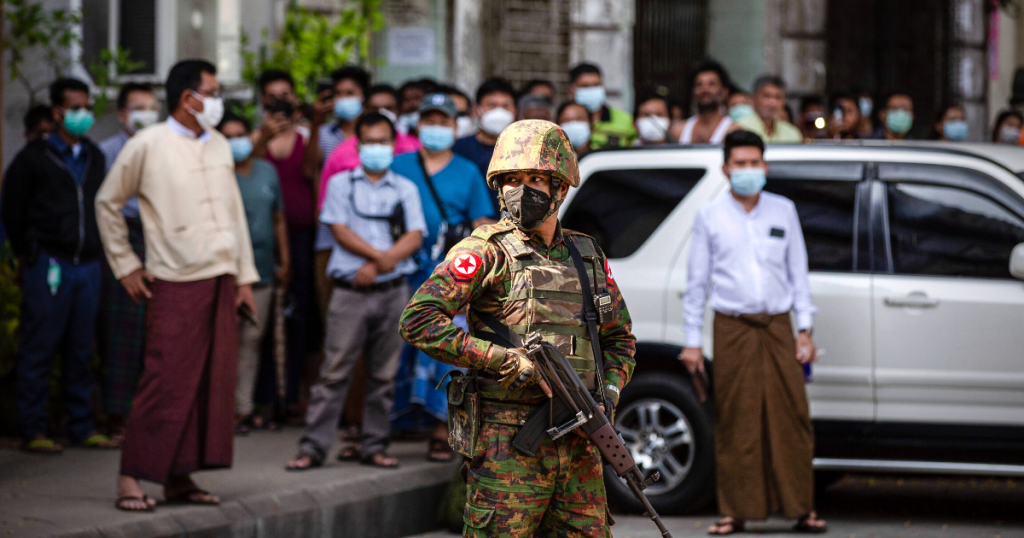 soldat in Myanmar nach dem putsch