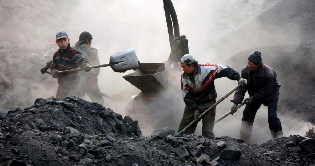 china kohleförderung emissionen arbeiter