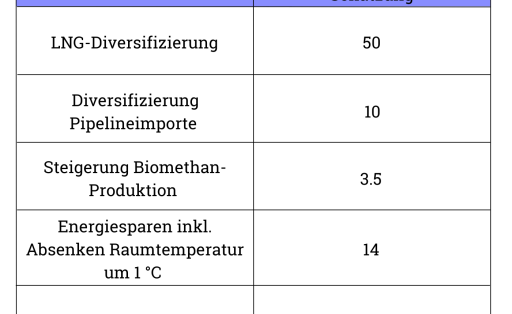 Ersatz der EU für Gas aus Russland