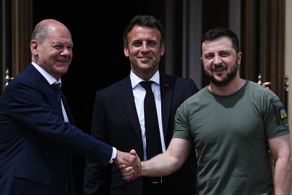 Ukraine-Krieg: Selenskyj, Scholz und Macron in Kiew