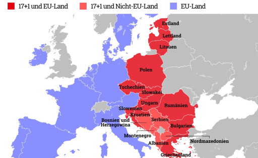 Diese Staaten waren ursprünglich Teil des 17+1-Formats