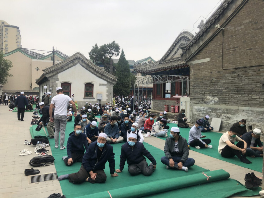 Niujie-Viertel in Peking während des Ramadan