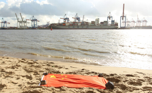 Cosco Einstieg Hamburger Hafen