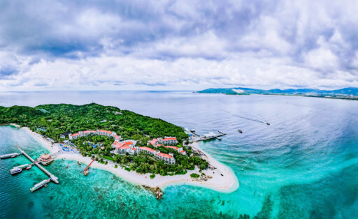 RECORD DATE NOT STATED Aerial photos show the Wuzhizhou Island which is known as the Chinese Maldives in Sanya City, southernmost China s Hainan Province, 27 July, 2021. Chinese Maldives - Wuzhizhou Island in Sanya PUBLICATIONxNOTxINxFRA