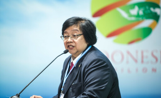 Minister of Environment and Forests Siti Nurbaya Bakar at the COP24 summit in Kaowice Poland PUBLI