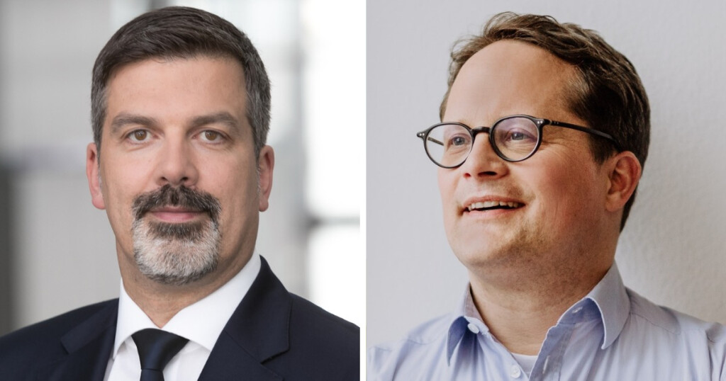 Niels Tomm (Beauftragter des Vorstands / Representative of the Board Deutsche Börse AG) und Christoph Stresing (Geschäftsführer Startup-Verband)