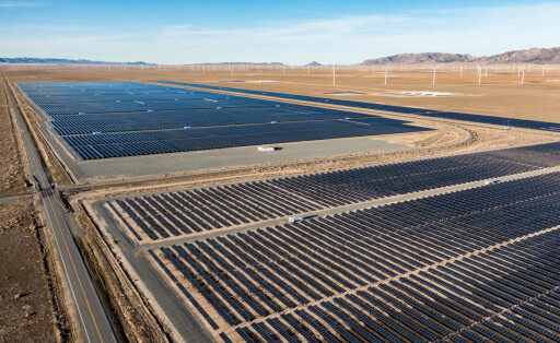 Three sources of renewable energy - solar, wind & biogas. The Escalante Solar Project is a 240 MW photovoltaic array nea