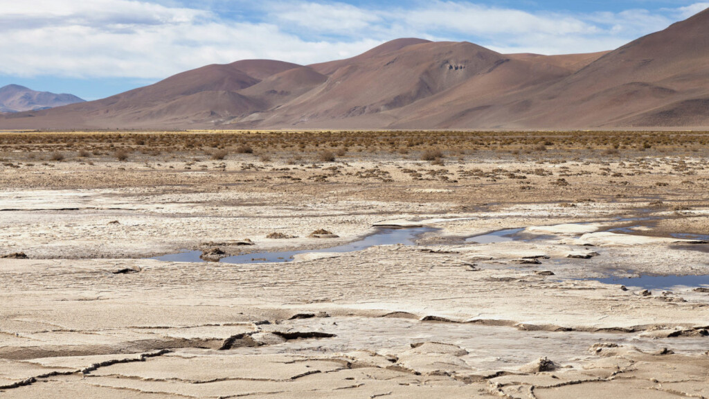 Minera del Altiplano, lithium mine at saltlake Salar del Hombre Muerto, approx. 3.800 m a.s.l., Province Catamarca, Argentina, South America (DANITA DELIMONT STOCK)