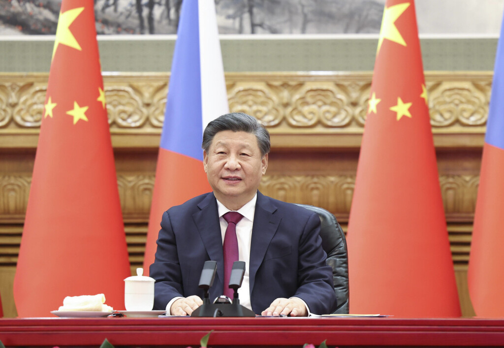 230109 -- BEIJING, Jan. 9, 2023 -- Chinese President Xi Jinping meets with Czech President Milos Zeman via video link in Beijing, capital of China, on Jan. 9, 2023. CHINA-BEIJING-XI JINPING-CZECH PRESIDENT-MEETING CN DingxHaitao PUBLICATIONxNOTxINxCHN