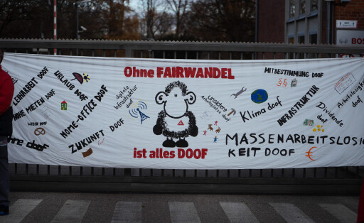 Demonstration: Die Linke - Betriebsräte - Transformation