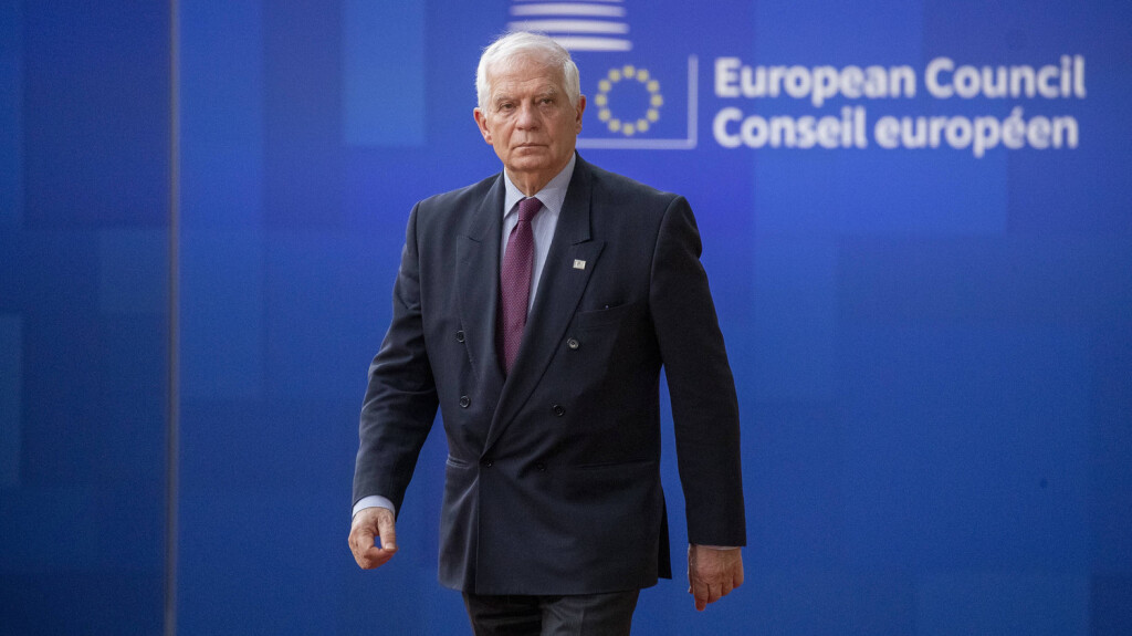 EU High Representative of the Union for Foreign Affairs and Security Policy Josep Borrell Fontelles pictured at the arrivals ahead of a European council summit, in Brussels, Thursday 23 March 2023. PUBLICATIONxNOTxINxBELxFRAxNED NICOLASxMAETERLINCK 63548217