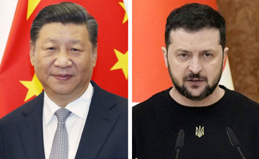 Leaders of China and Ukraine Undated combined file photo shows Chinese President Xi Jinping L and his Ukrainian counterpart Volodymyr Zelenskyy. PUBLICATIONxINxGERxSUIxAUTxHUNxONLY A14AA0001420480P