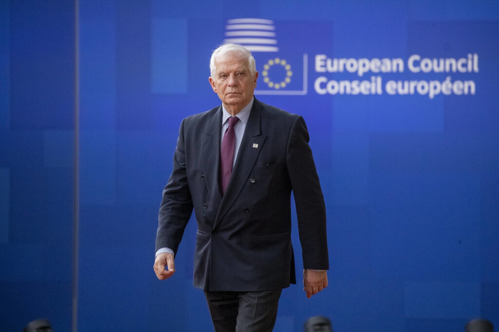 EU High Representative of the Union for Foreign Affairs and Security Policy Josep Borrell Fontelles pictured at the arrivals ahead of a European council summit, in Brussels, Thursday 23 March 2023. PUBLICATIONxNOTxINxBELxFRAxNED NICOLASxMAETERLINCK 63548217