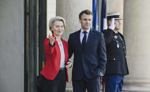 Emmanuel Macron recoit Ursula Von Der Leyen pour un dejeuner de travail en preparation de leur visite d Etat en Chine, Palais de l Elysee, Paris, France, le 03/04/2023. Emmanuel Macron receives Ursula Von Der Leyen for a working lunch in preparation for their state visit to China, Palais de l Elysee, Paris 290393 2023-04-03 Ile de France Paris France Von Der Leyen, Ursula Macron, Emmanuel PUBLICATIONxINxGERxAUTxONLY Copyright: xLionelxGuericolas/MPPx STAR_290393_009