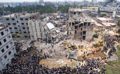Apr 25 2013 Savar Bangladesh Garment industry factory building collapses in Savar reportedly