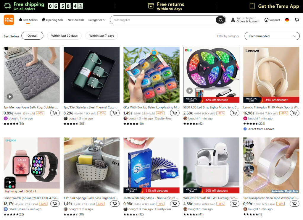 Temu: Cheap shopping app with Chinese characteristics • Table ...