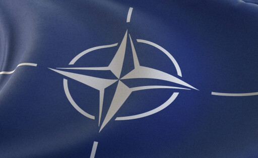NATO 8423442 02.05.2023 A flag the North Atlantic Treaty Organisation NATO in this picture illustration. Sputnik PUBLICATIONxINxGERxSUIxAUTxONLY Copyright: xx