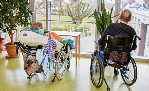 Bewohner im Rollstuhl in einem Pflegeheim Themenfoto vom 14.03.2023. EDITORIAL USE ONLY *** Resident in a wheelchair in a nursing home themed photo taken 14 03 2023 EDITORIAL USE ONLY Copyright: epd-bild/WernerxKrueper Pflegeheim_230314_164