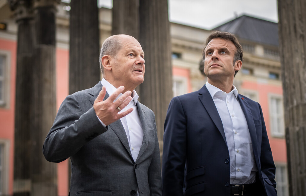 Im Juni 2023 besuchte Präsident Macron Kanzler Scholz in Potsdam.