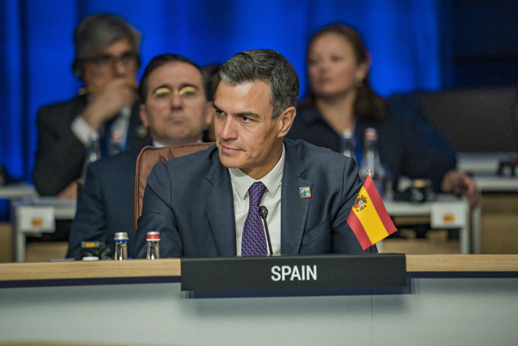Spaniens Ministerpräsident Pedro Sánchez beim NATO-Gipfel in Vilnius.