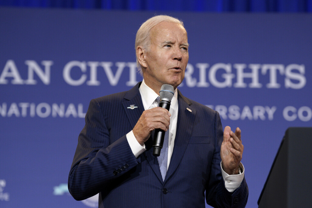 United States President Joe Biden delivers remarks at the Truman Civil Rights Symposium at the National Archives Building Featuring: Joe Biden Where: Washington, District of Columbia, United States When: 27 Jul 2023 Credit: POOL via CNP/startraksphoto.com PUBLICATIONxNOTxINxUKxFRA Copyright: xYurixGripasx-xPoolxviaxCNPx 52925504