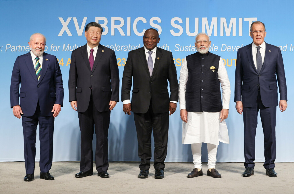 SOUTH AFRICA, JOHANNESBURG - AUGUST 23, 2023: Presidents Luiz Inacio Lula da Silva of Brazil, Xi Jinping of China, Cyril