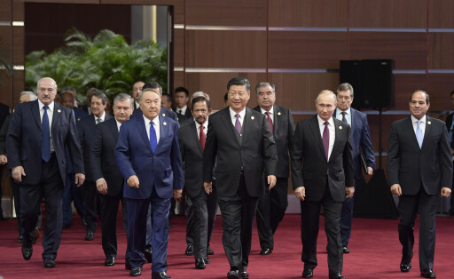 200105 -- BEIJING, Jan. 5, 2020 -- Chinese President Xi Jinping and foreign leaders walk to attend the opening ceremony of the Second Belt and Road Forum for International Cooperation in Beijing, capital of China, April 26, 2019. XINHUA-PICTURES OF THE YEAR 2019 LixXueren PUBLICATIONxNOTxINxCHN