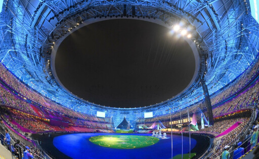 Closing ceremony of Asian Games Hangzhou Olympic Sports Centre Stadium is pictured ahead of the closing ceremony of the Asian Games in Hangzhou, China, on Oct. 8, 2023. PUBLICATIONxINxAUTxBELxBIHxBULxCZExDENxESTxFINxFRAxGEOxGERxGRExHUNxISLxIRLxITAxLATxLTUxLUXxLIExMKDxNORxPORxPOLxROUxSVKxSUIxSRBxSLOxESPxTURxUKxUAExONLY A14AA0001995363P
