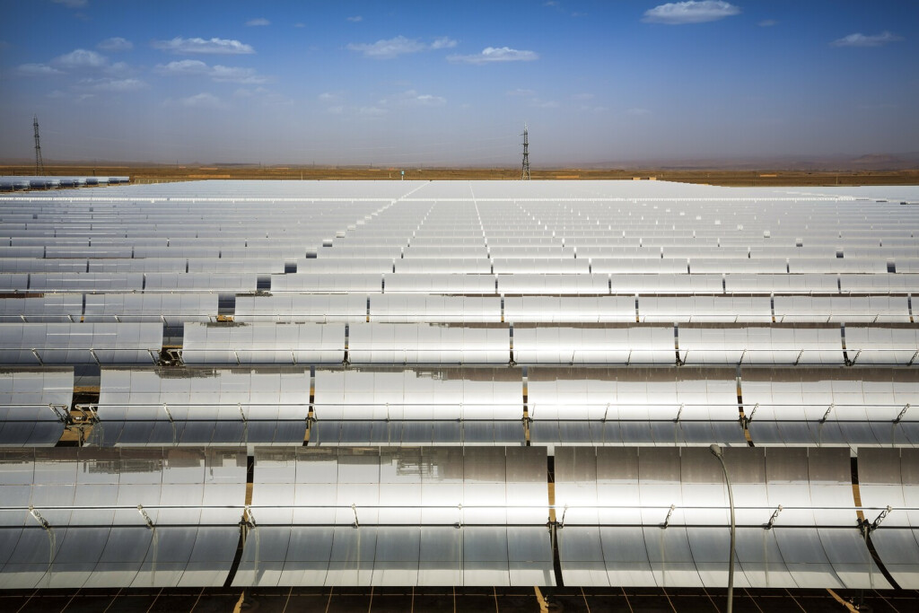 Solarthermie-Kraftwerk Noor nahe Ouarzazate in Marokko.