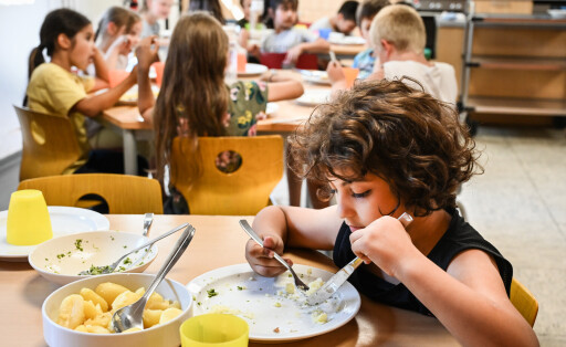 Die Mensa in der Grundschule an der Bergstrasse in Duisburg. *** NUR FUeR REDAKTIONELLE ZWECKE *** EDITORIAL USE ONLY ***<p>Kinder beim Essen in der Mensa in der Grundschule an der Bergstrasse in Duisburg am Dienstag, 23. August 2022. Im Rahmen des offenen Ganztages erhalten die Kinder ein Mittagessen und werden am Nachmittag betreut. Duisburg Copyright: STEFANxAREND *** the Mensa in the Primary school to the Mountain road in Duisburg *** ONLY FOR EDITORIAL PURPOSE *** EDITORIAL USE ONLY *** P Children at Food in the Mensa in the Primary school to the Mountain road in Duisburg on Tuesday, 23 August 2022 at Frame of open full day received the Children a Lunch and become on Afternoon supervised Duisburg Copyright STEFANxAREND Copyright: STEFANxAREND doc7mfj8soif1wzdrqgmpv EDITORIAL USE ONLY